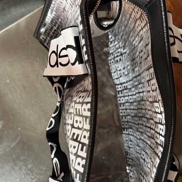 Bebe Transparent Tote with Black and White Details - Picture 2 of 4